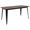 Flash Furniture Rectangle Black Metal Table, 30.25" x 60", 30.25" W, 60" L, 30.5" H, Wood, Wood Grain CH-61010-29M1-BK-GG - alternate 3